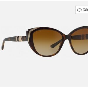 Bulgari cat eye bling crystal embellishment black sunglasses bv8151bm